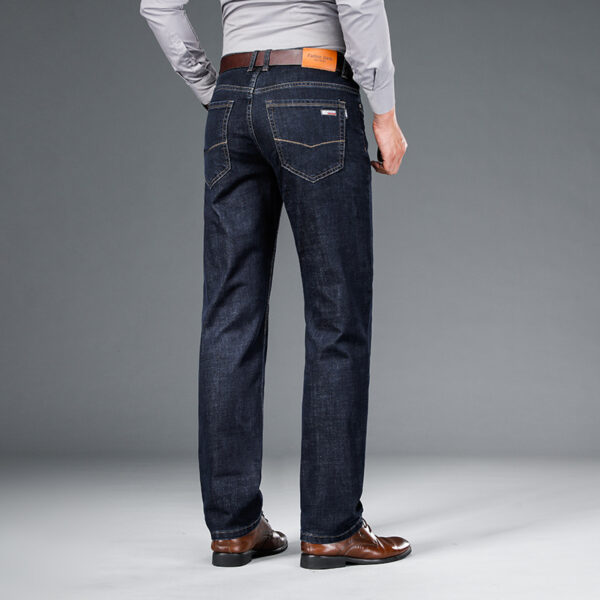 Loose Straight Business Washed Jeans - Image 6