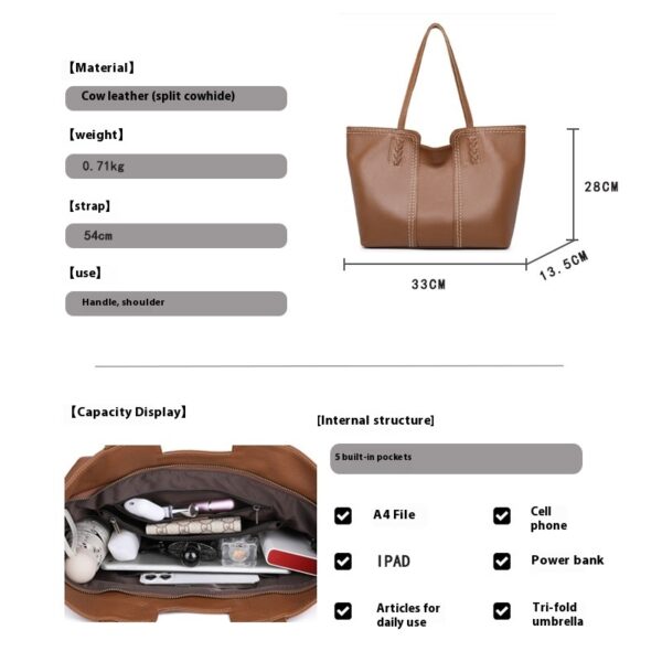 Leather Bag For Woman New Women's Tote Bag - Image 7