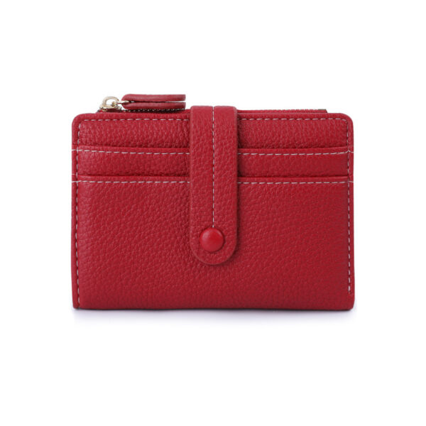 Women Short Wallets PU Leather Plaid Female Purses Solid Card Holder Wallet Fashion Woman Small Wallet With Coin Purse - Image 5