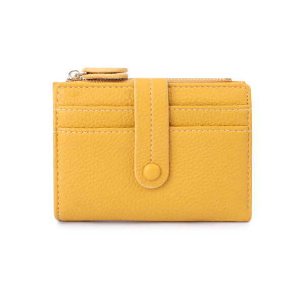 Women Short Wallets PU Leather Plaid Female Purses Solid Card Holder Wallet Fashion Woman Small Wallet With Coin Purse - Image 2
